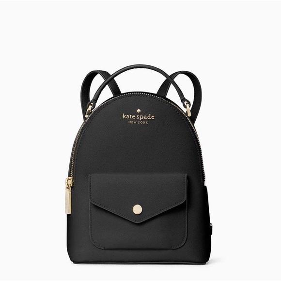 Kate Spade Mini Saffiano Backpack Black - Picture 1 of 4
